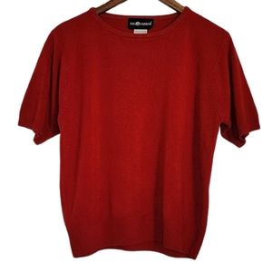 Sage Harbor Red Short Skeeve Crewneck Top …
